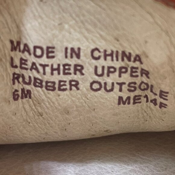 Michael Kors Women’s Orange Leather Rubber Sole Metallic Logo Flats Size 6M - Picture 6 of 8